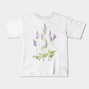 purple fernleaf lavender watercolor Kids T-Shirt